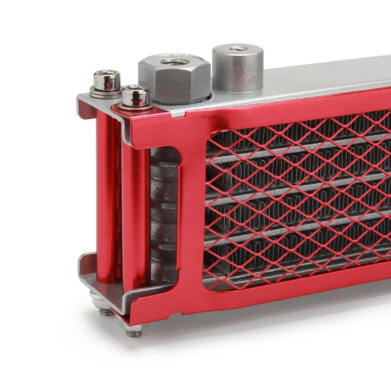 USTPO Motorcycle Oil Cooler Cooling Radiator Engine Kit Universal for CRF XR KLX 50 70 90 110 125 140cc SSR Taotao Coolster Kayo Apollo Dirt Pit Bike ATV Red - Image 5